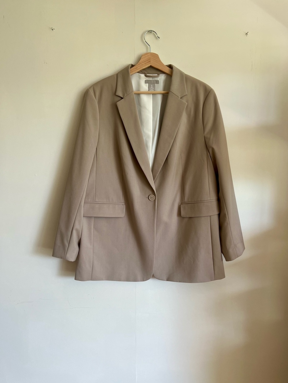 H&M Beige Single-Button Women's Blazer New Without Tags